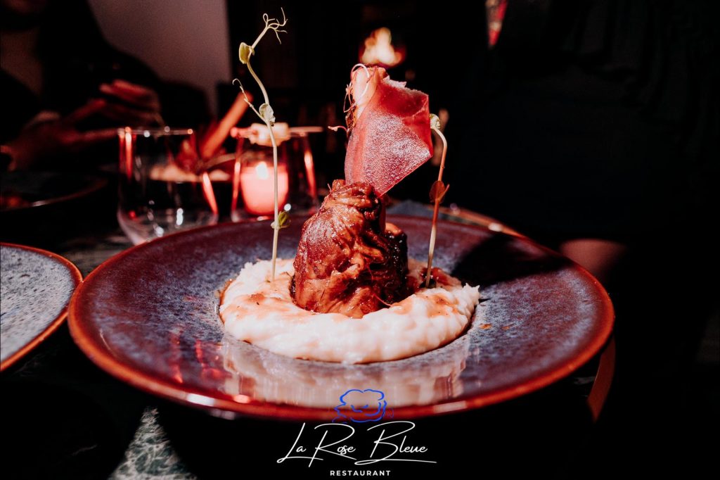 plat la rose bleue